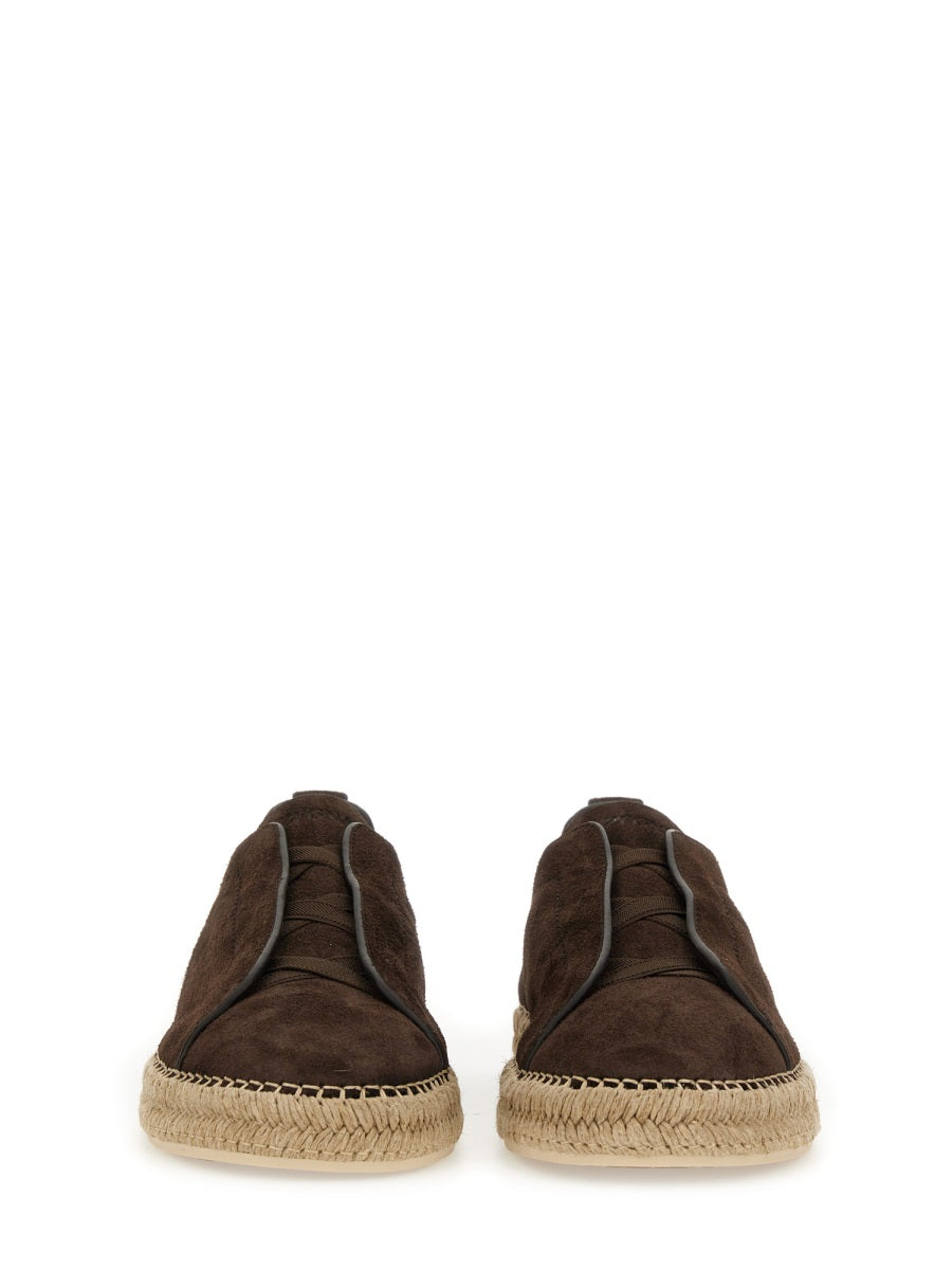 ZEGNA Leather Espadrille Sandals