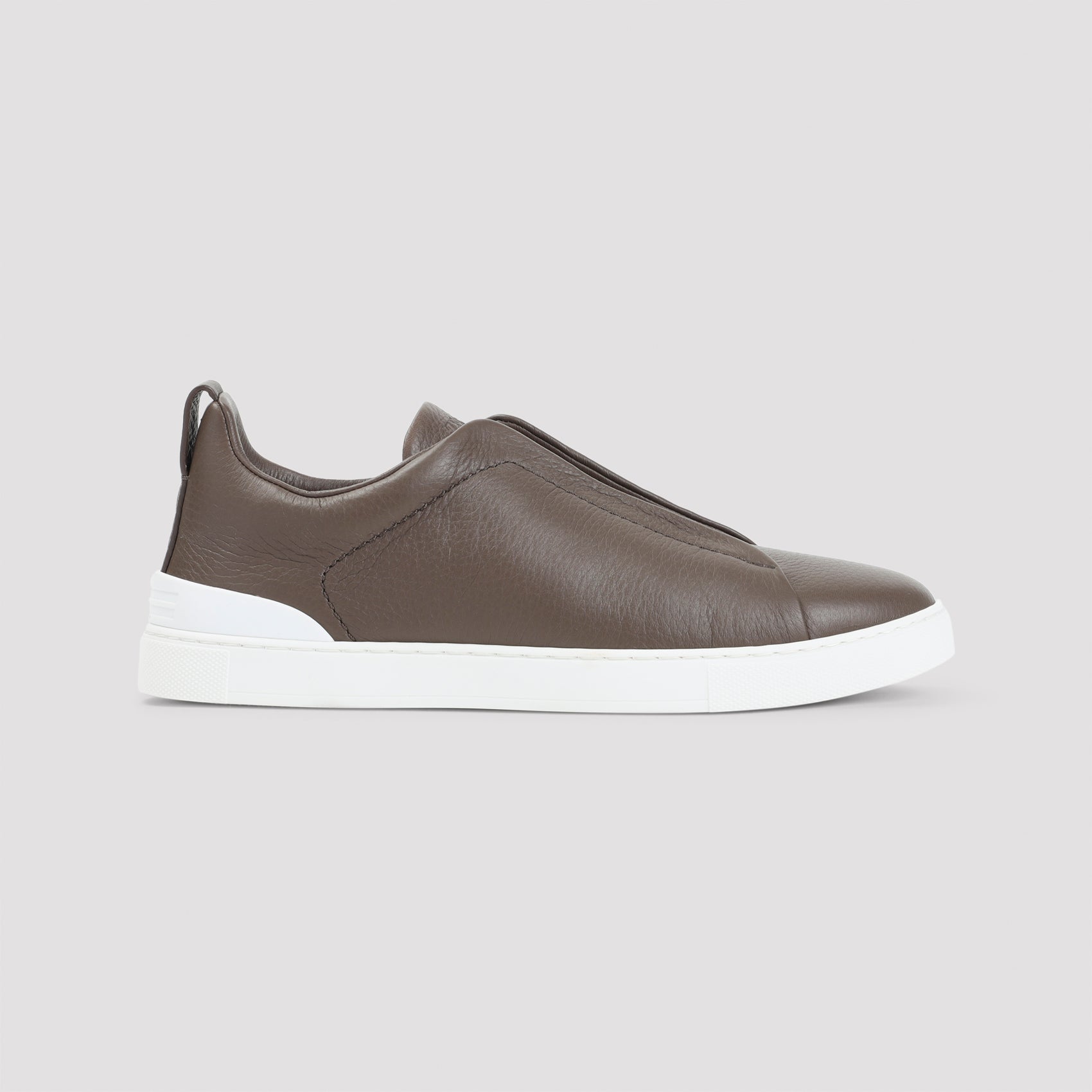 ZEGNA Triple Stitch Leather Sneakers for Men