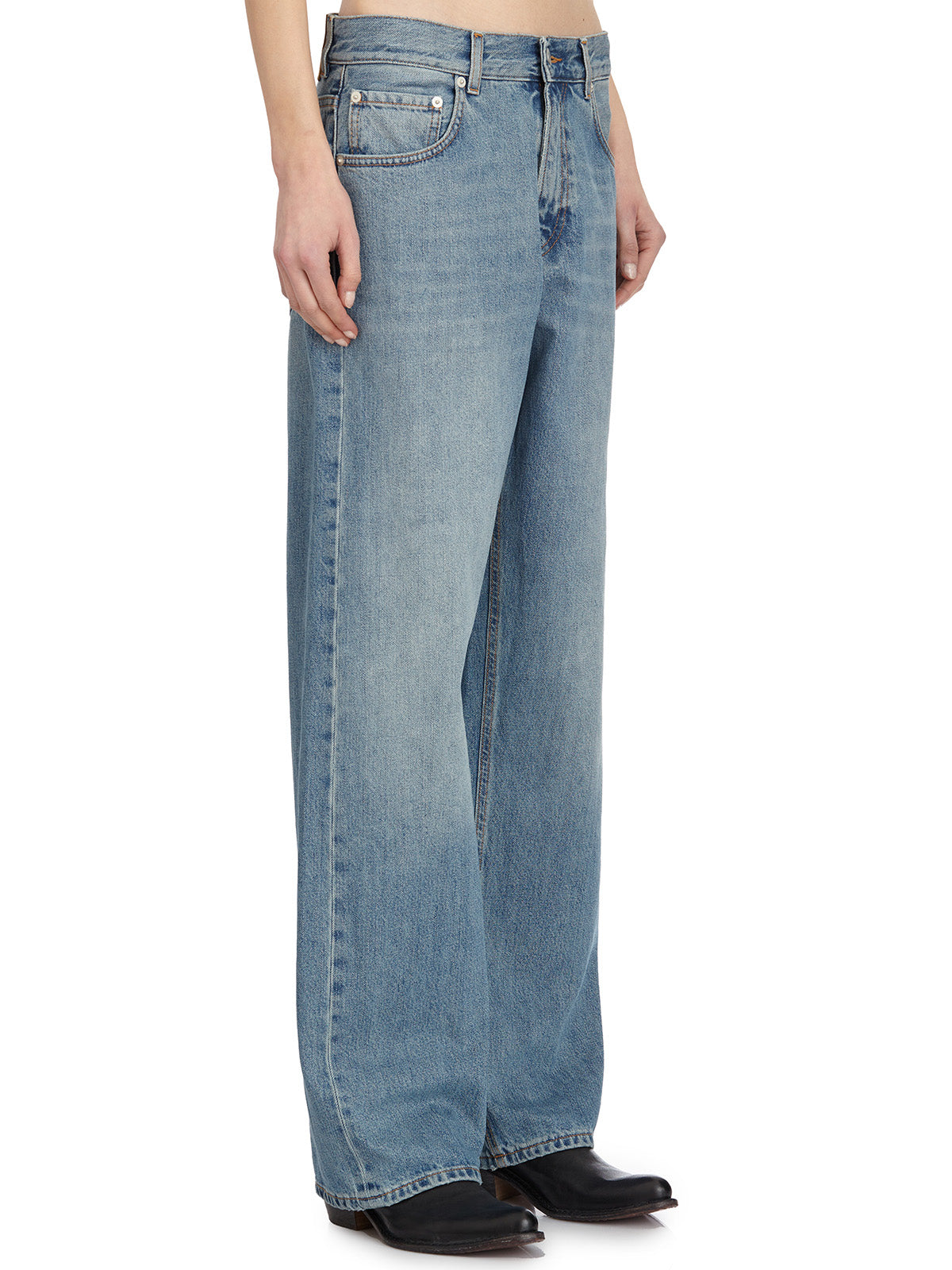 HAIKURE High Waist Straight Leg Denim Pants - Size 26