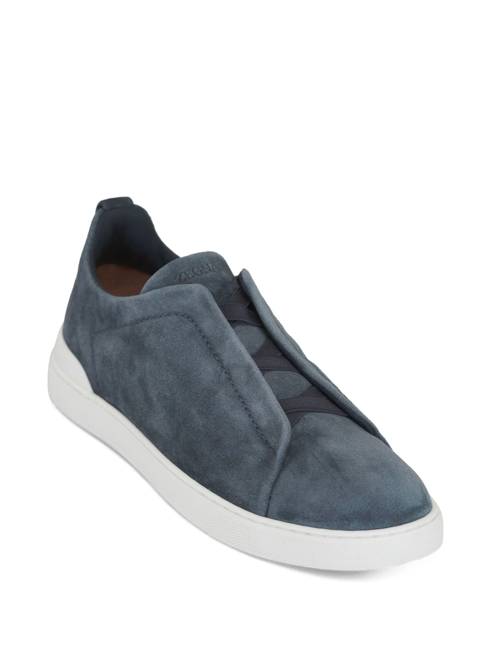 ZEGNA Suede Triple Stitch Sneakers for Men