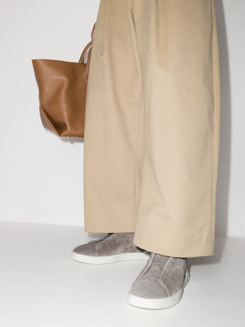 ZEGNA Triple Stitch Suede Sneakers for Men