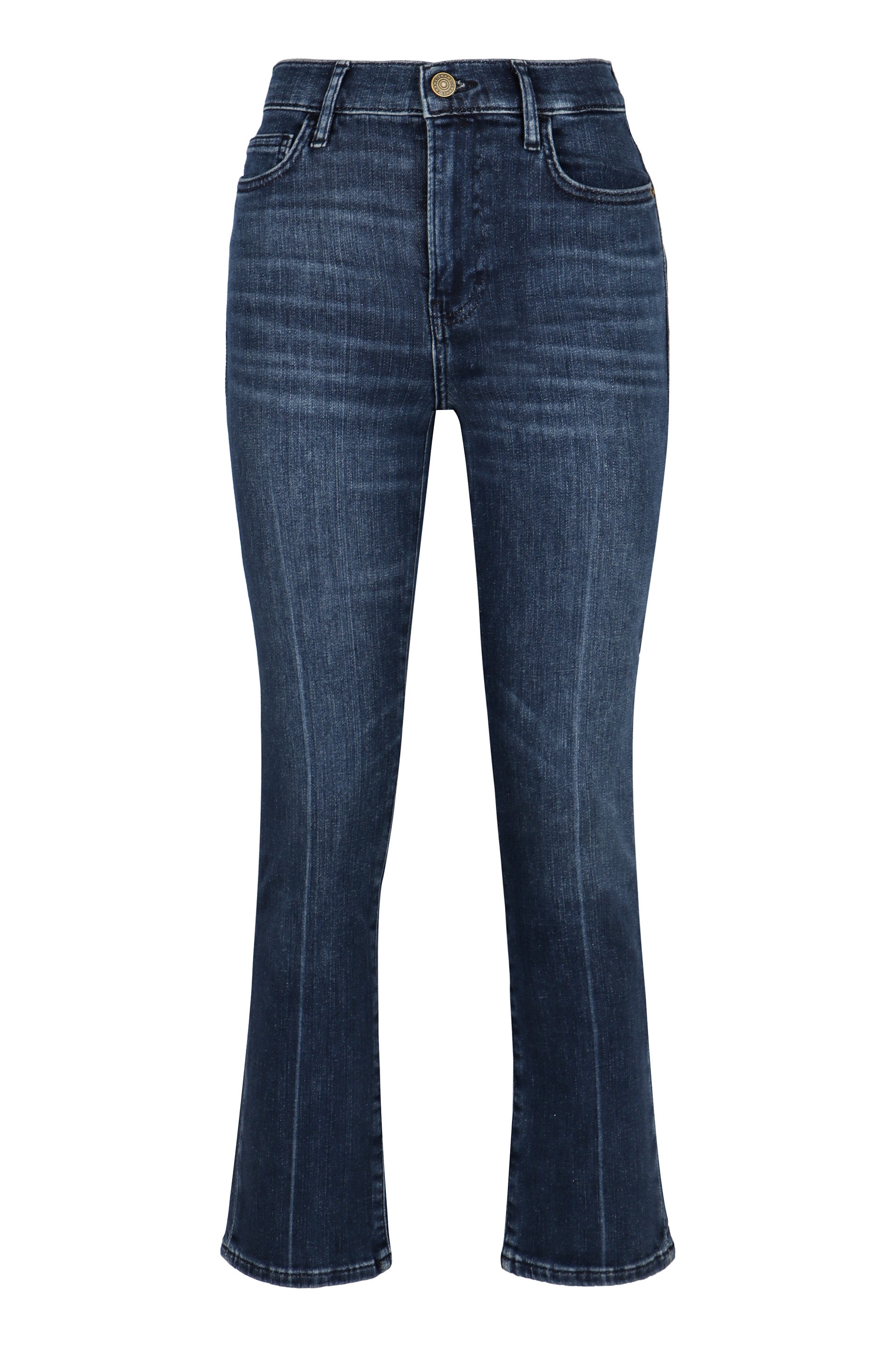 FRAME High Straight Jeans with Slightly Flared Cut