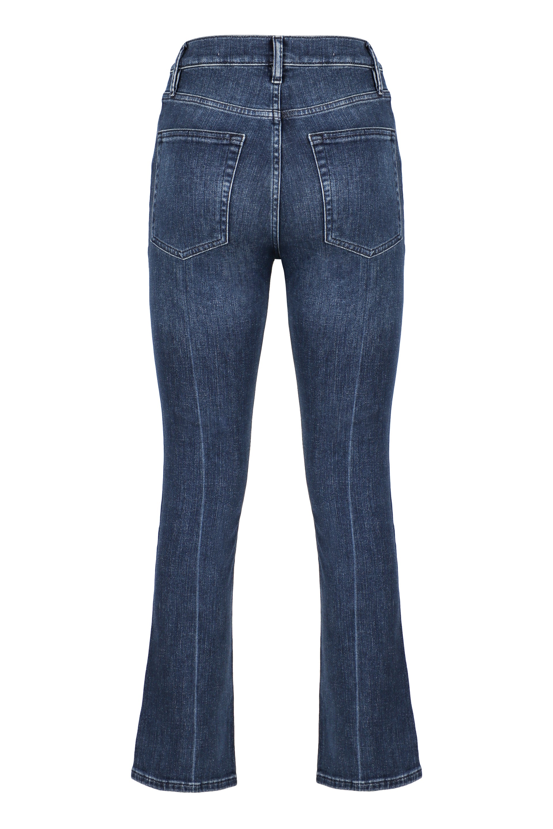 FRAME High Straight Jeans with Slightly Flared Cut