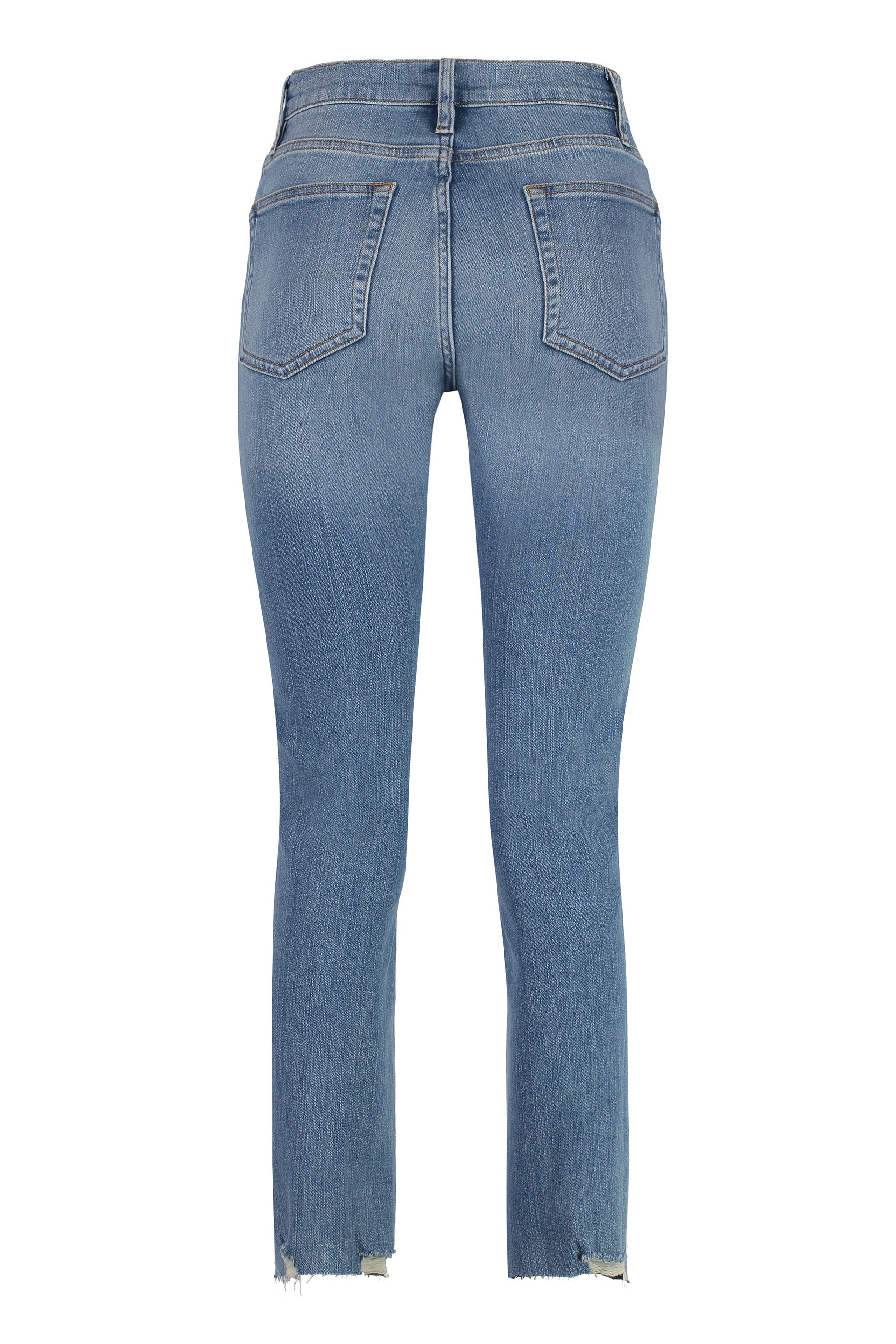 FRAME High Rise Straight Jeans