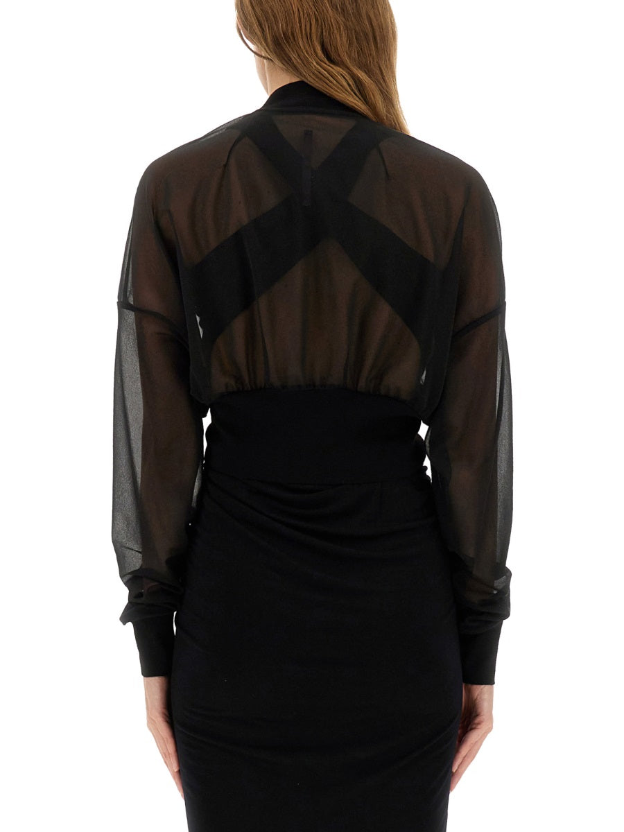 RICKOWENSLILIES Polyester Wool Jacket for Women - SS25 Collection