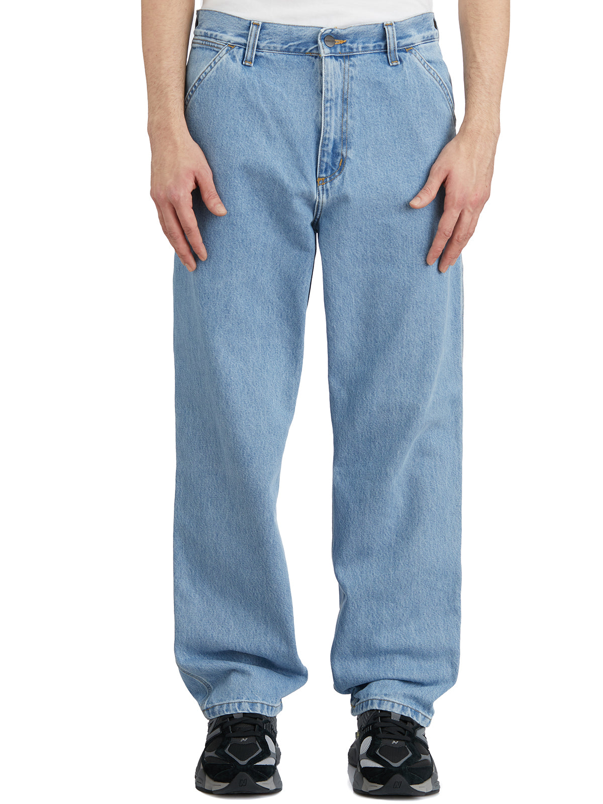 CARHARTT WIP Relaxed Straight Fit Trousers - Single Knee Smith