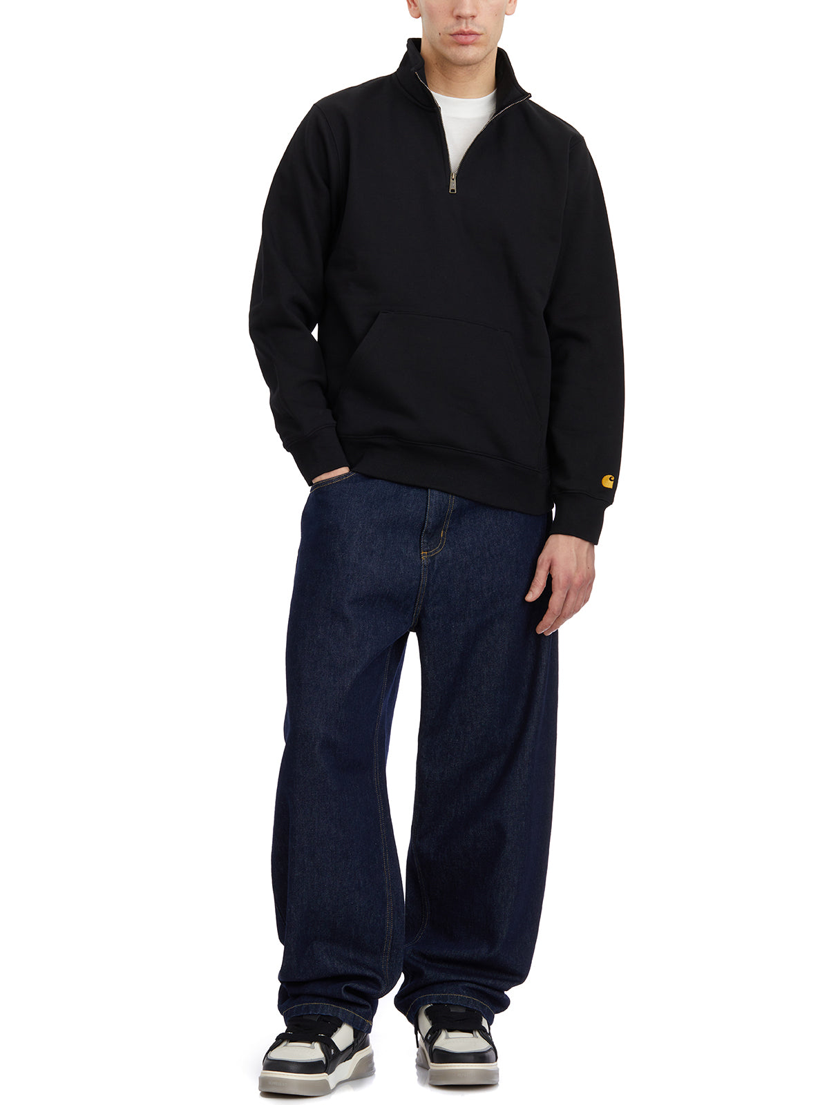 CARHARTT WIP Men's Regular Fit Mini Zip Sweatshirt