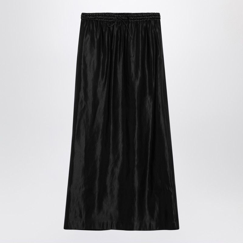 LOULOU STUDIO Linen and Silk Maxi Skirt with Elastic Waistband