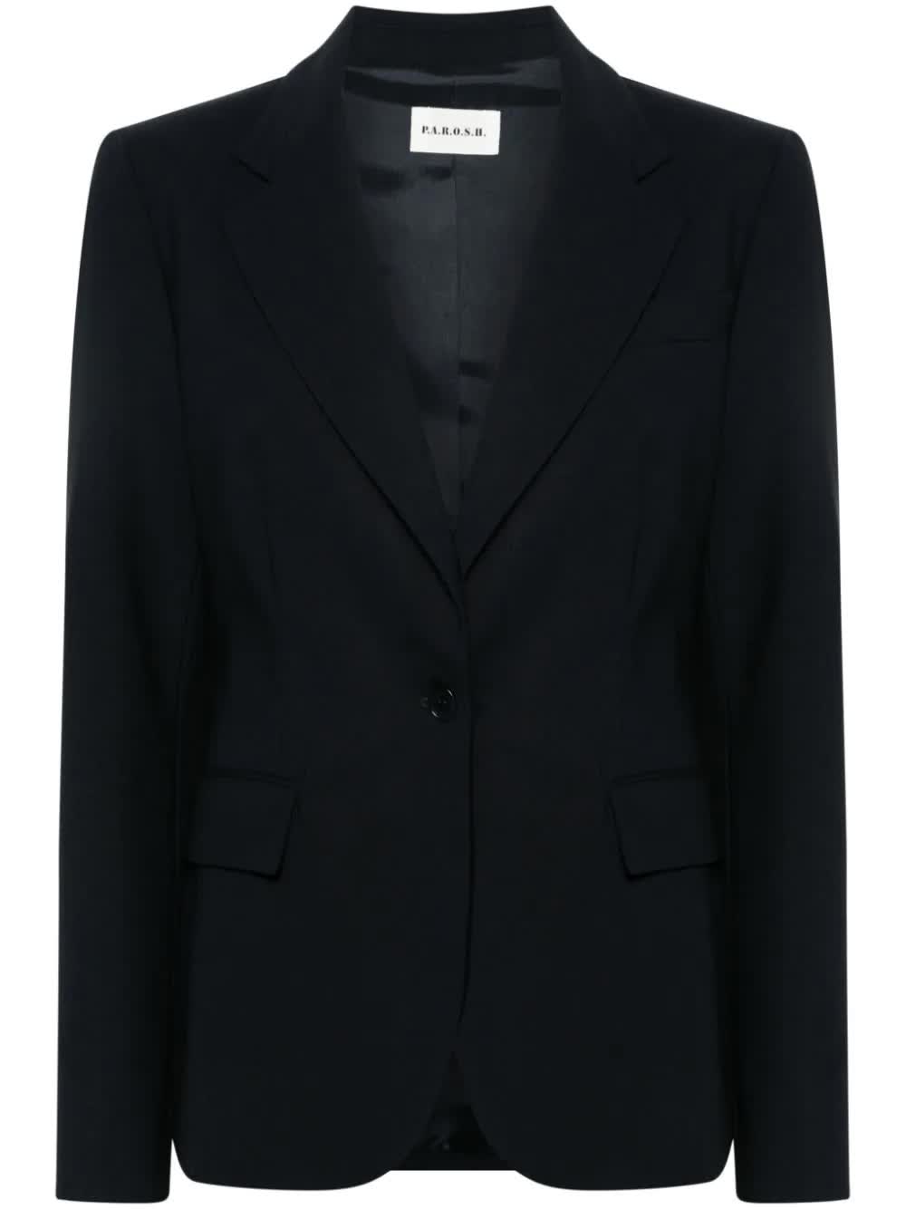 PAROSH Wool Blend Tailored Jacket for Women