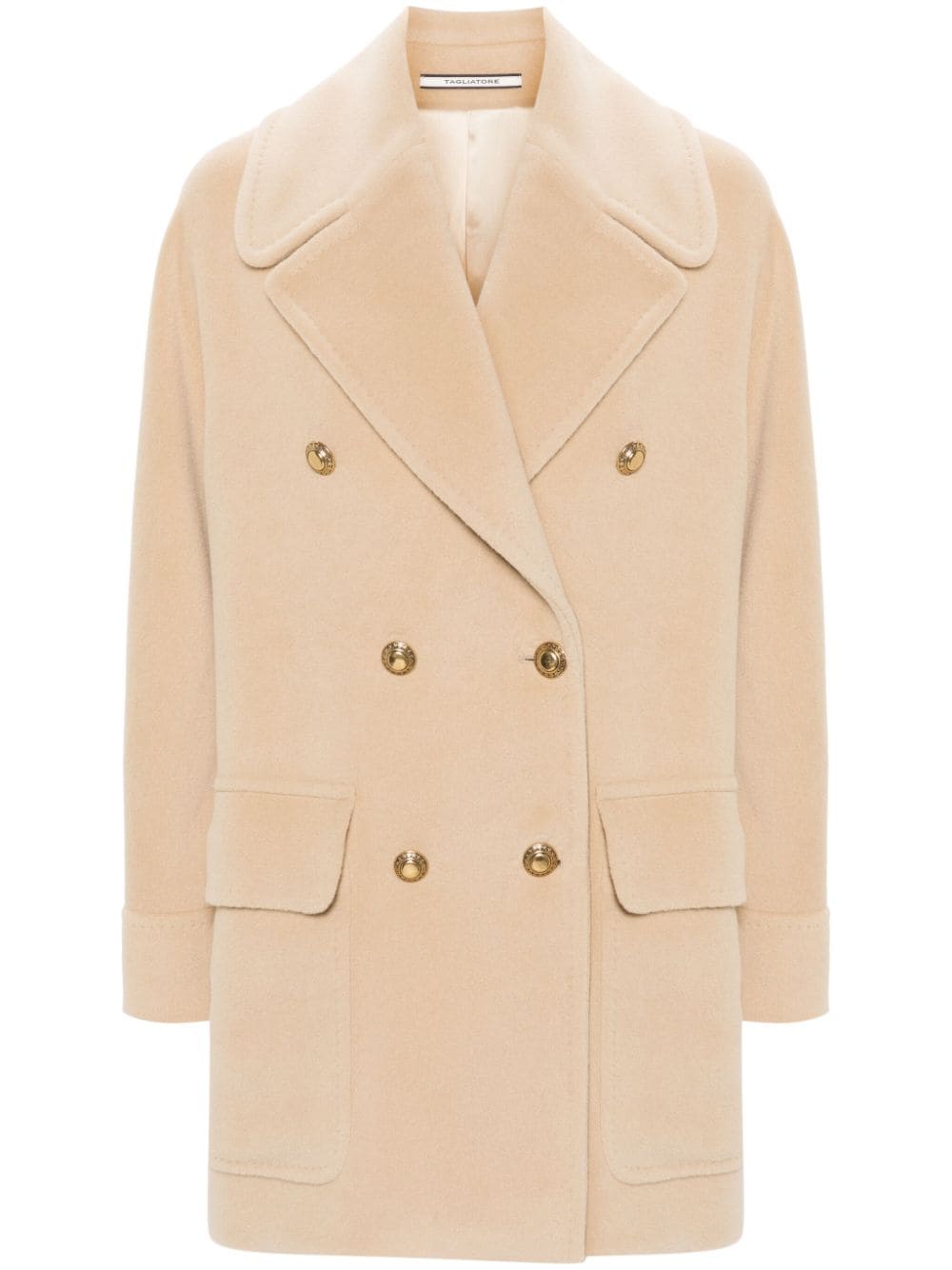 TAGLIATORE Angora-Wool Blend Double-Breasted Jacket