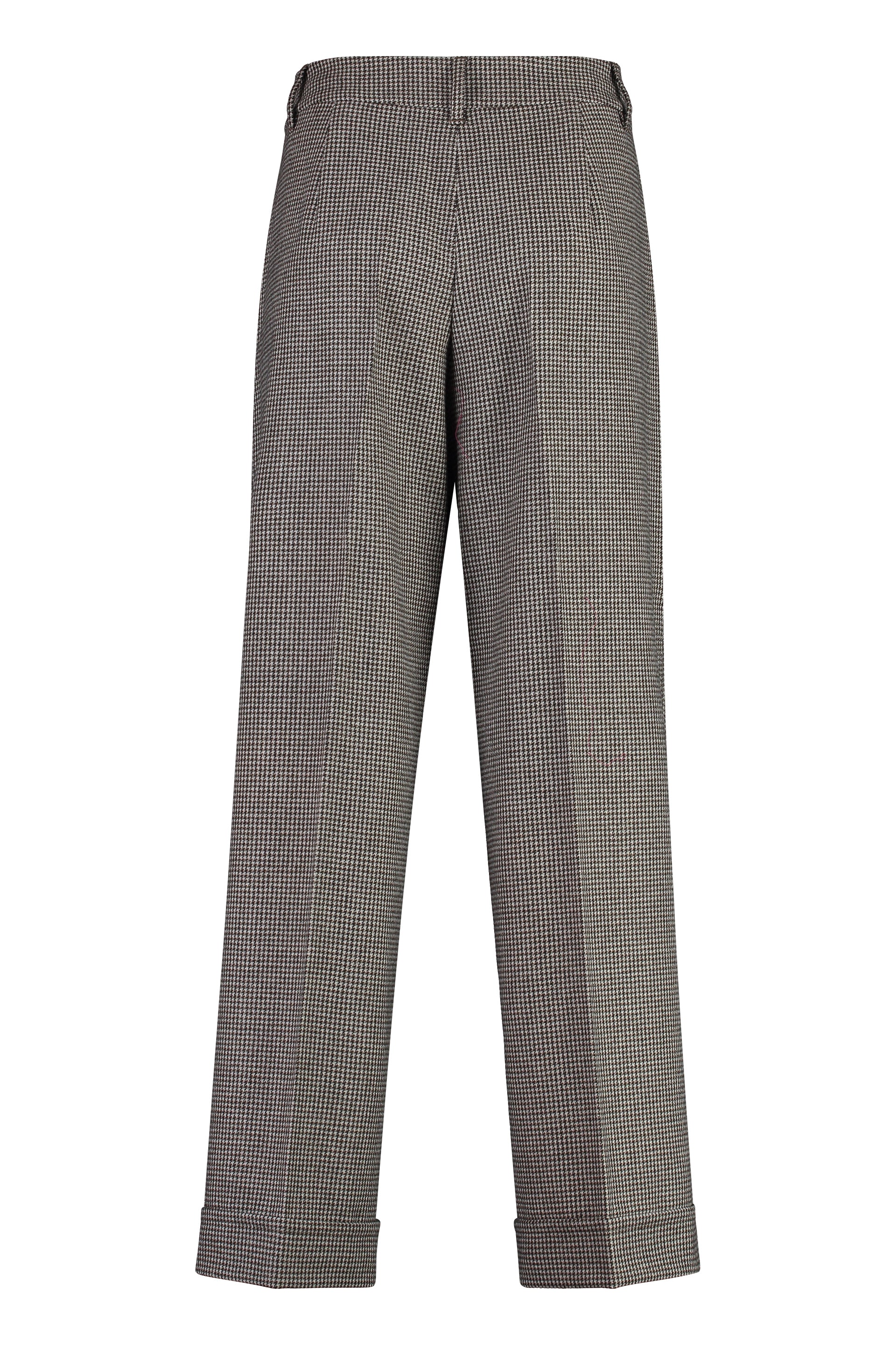 S MAX MARA Wide-Leg Trousers with Roll-Up Ankle Cuffs