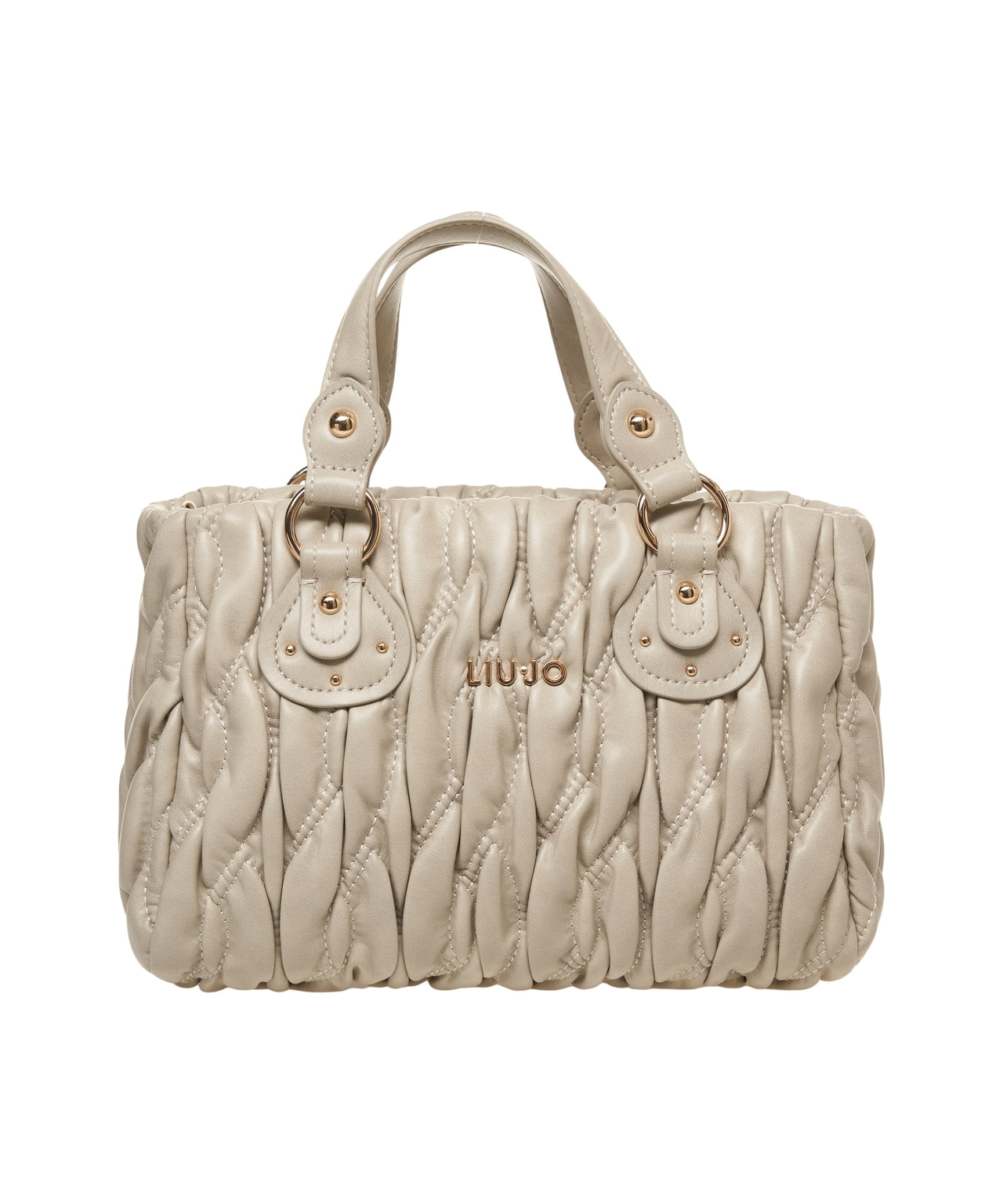 LIU JO Mini Quilted Handbag with Gold Accents - 26 x 17 x 12 cm