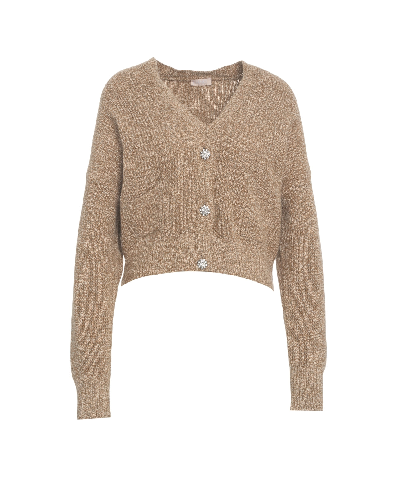 LIU JO Cropped Cardigan with Decorative Buttons