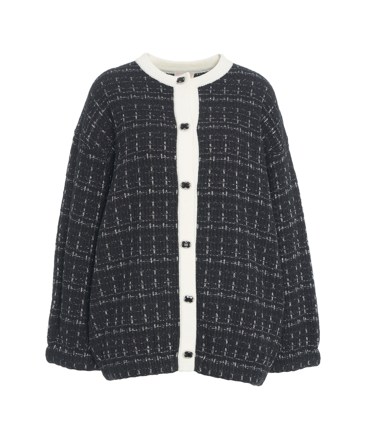 LIU JO Elegant Contrast Knit Cardigan