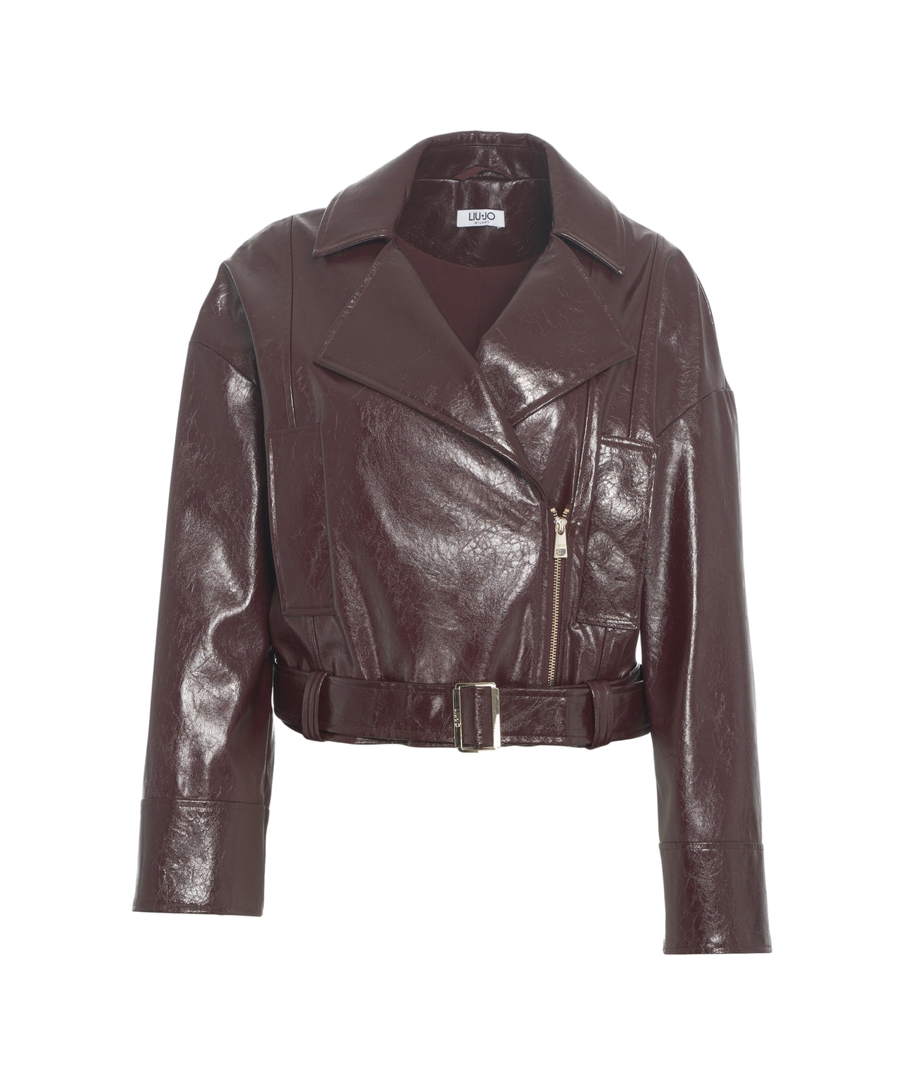 LIU JO Modern Biker-Style Jacket in Faux Leather