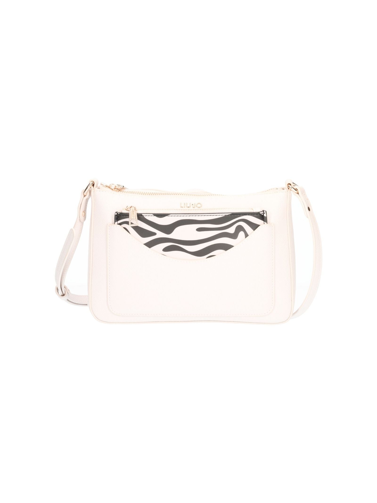 LIU JO Elegant Mini Shoulder Handbag with Zebra Print Pouch