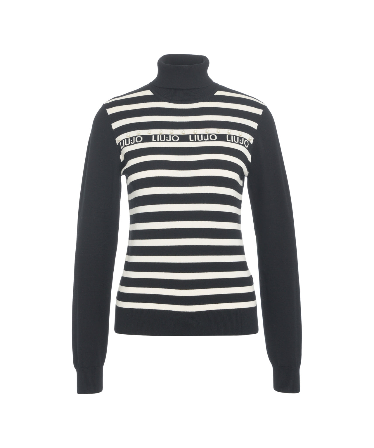 LIU JO High-Neck Logo Print Sweater