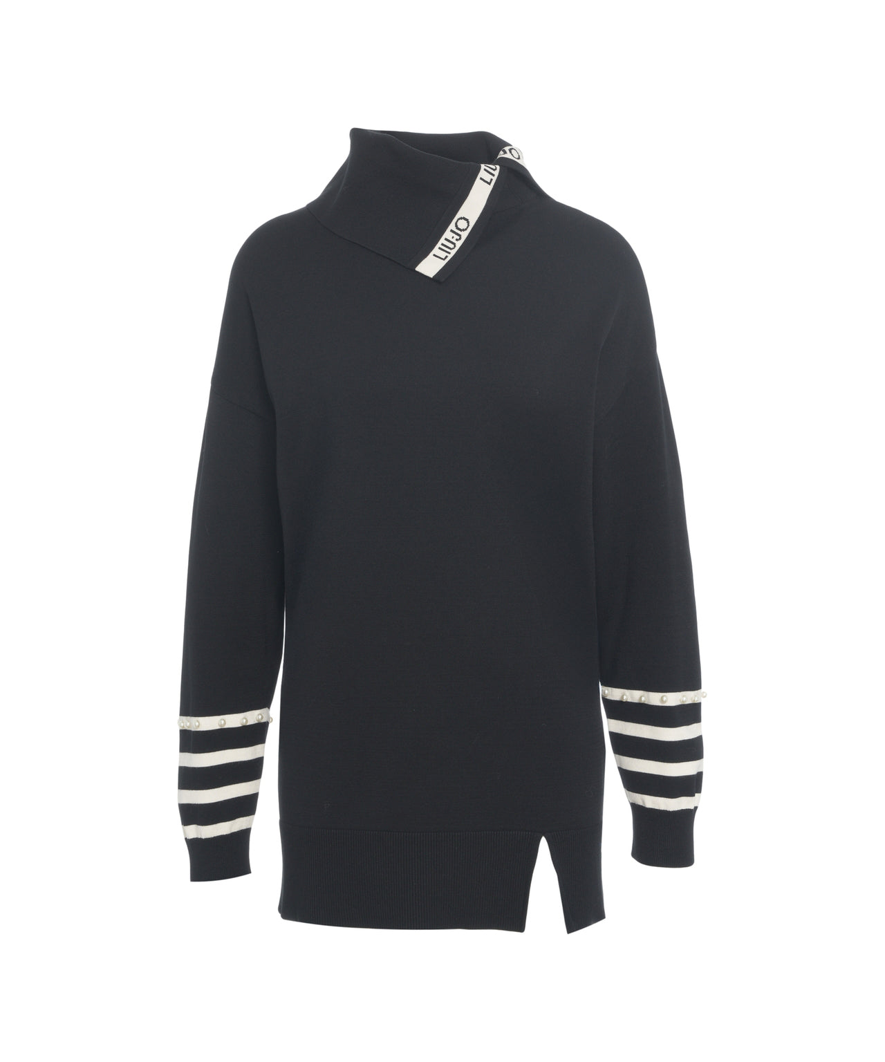LIU JO Modern High Neck Pullover with Logo Detail