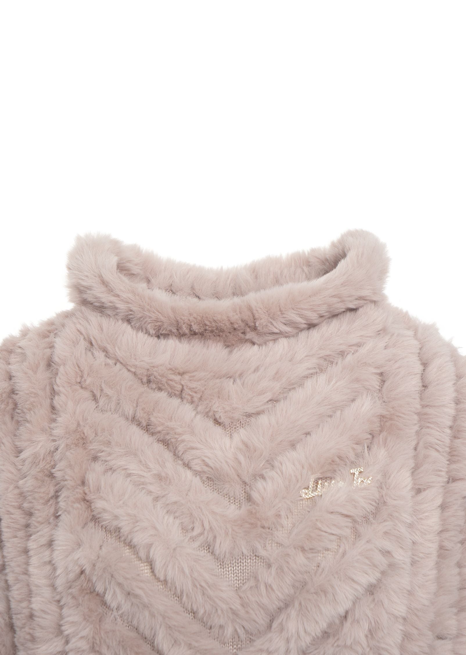 LIU JO Luxurious Faux Fur Poncho for Women - Oversized Fit