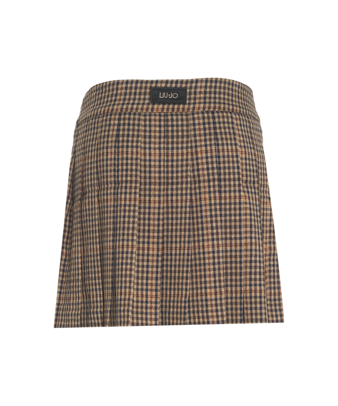LIU JO Mini Pleated Skirt with Check Pattern