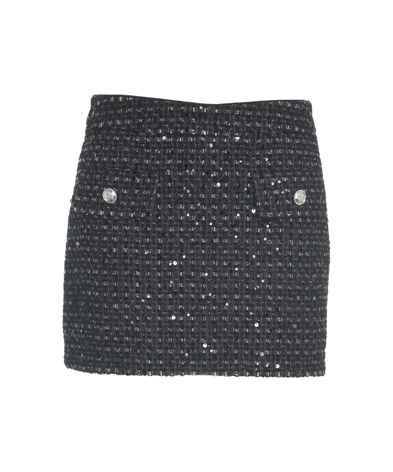 LIU JO Elegant Bouclé Mini Skirt with Sequined Details