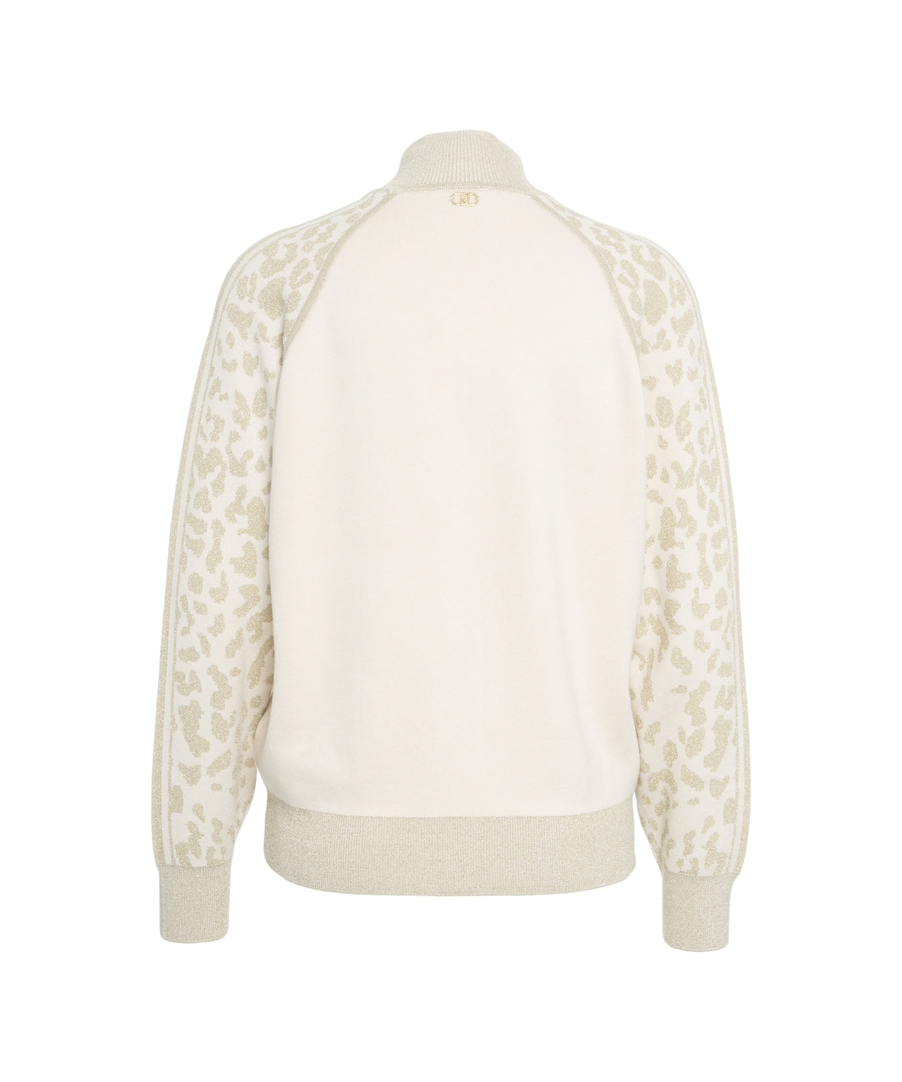 LIU JO Animal Print Full Zip Sweatshirt with High Collar for Women