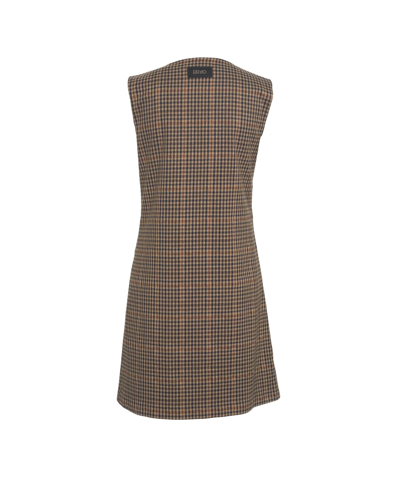 LIU JO Classic Check Pattern Midi Dress