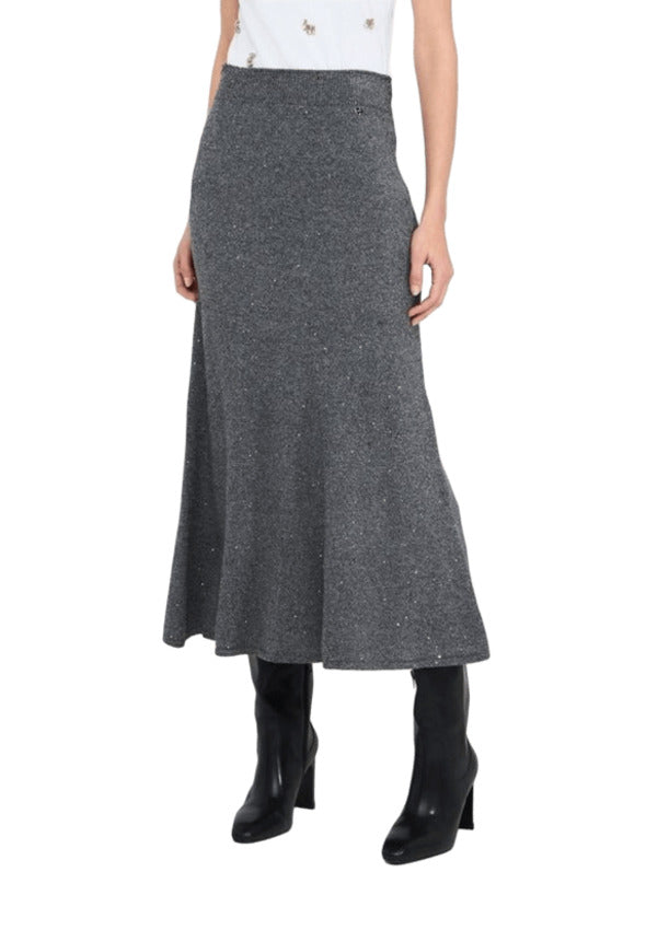 LIU JO WHITE Elegant Midi Skirt for Women