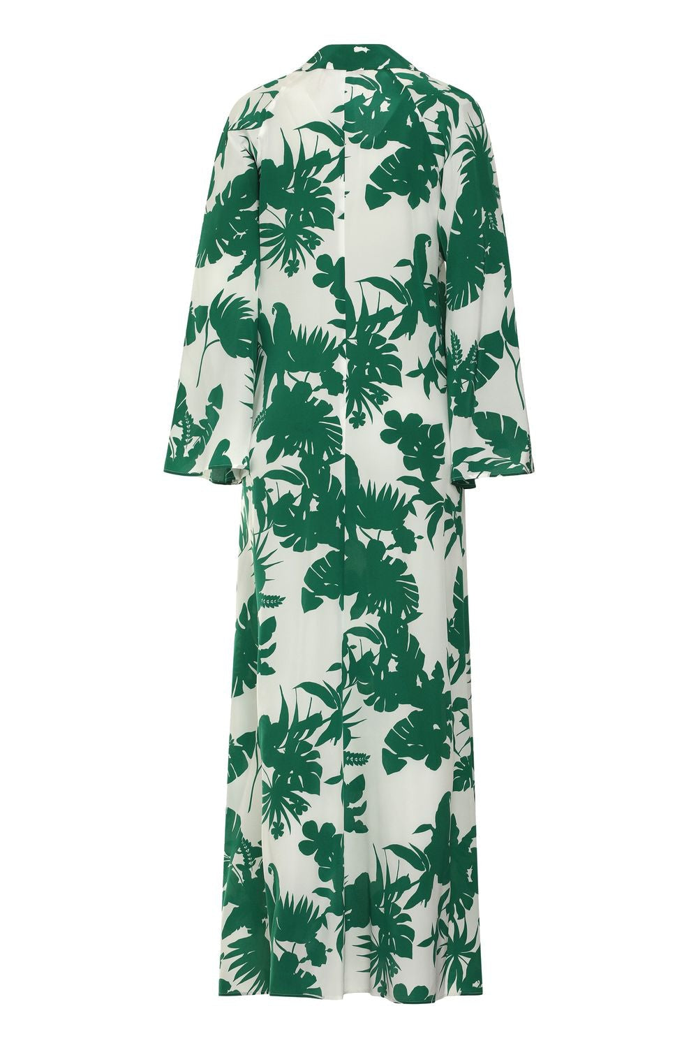 MAX MARA STUDIO Silk Printed Dress with Shirt Style Collar