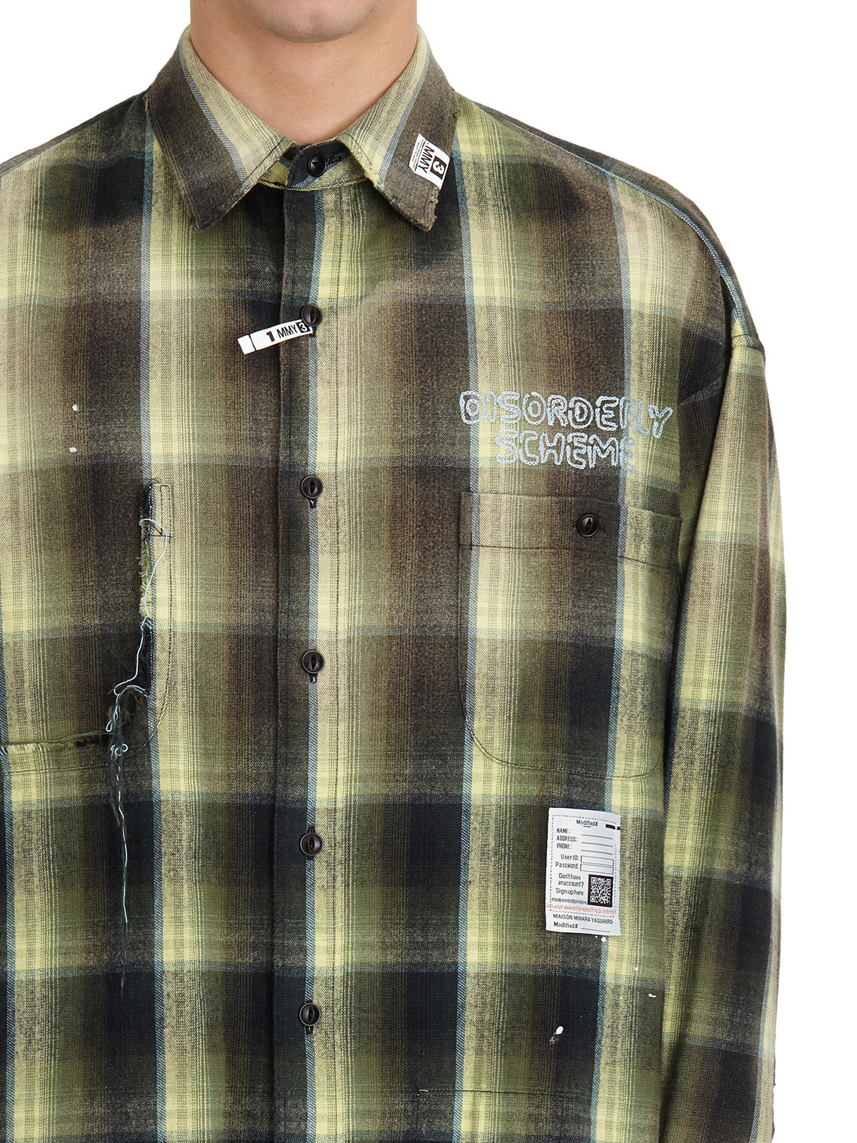 MAISON MIHARA YASUHIRO	 Vintage-Inspired Long Sleeve Check Shirt - Size 48