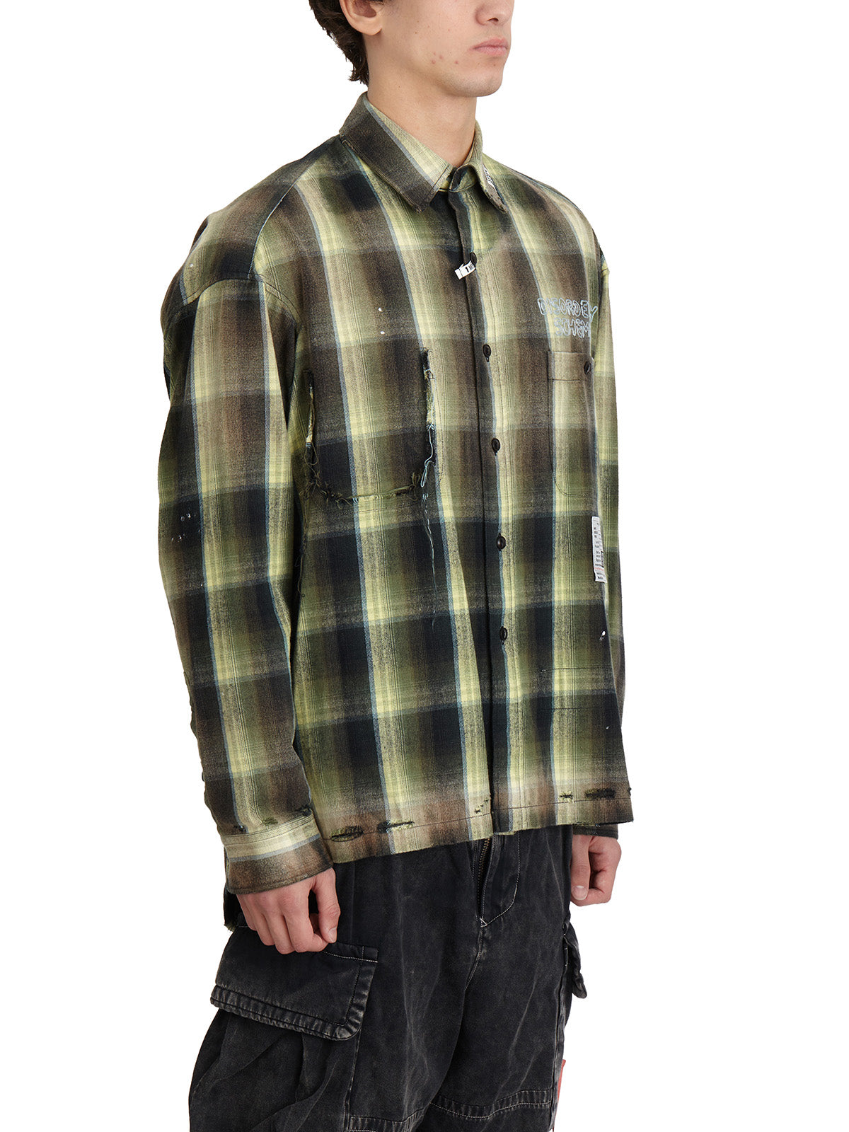 MAISON MIHARA YASUHIRO	 Vintage-Inspired Long Sleeve Check Shirt - Size 48