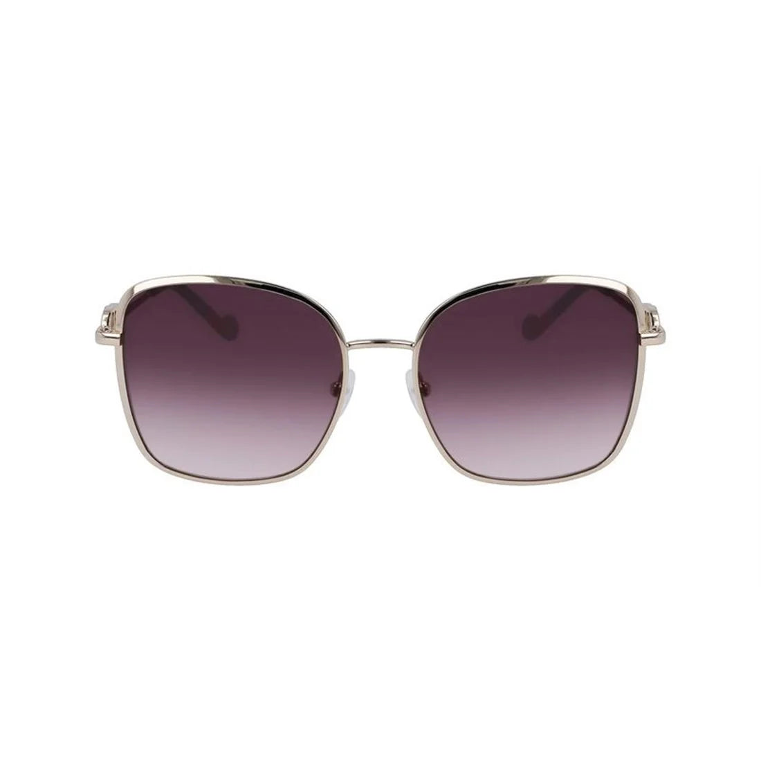 LIU JO Gold Shiny Metal Sunglasses for Women