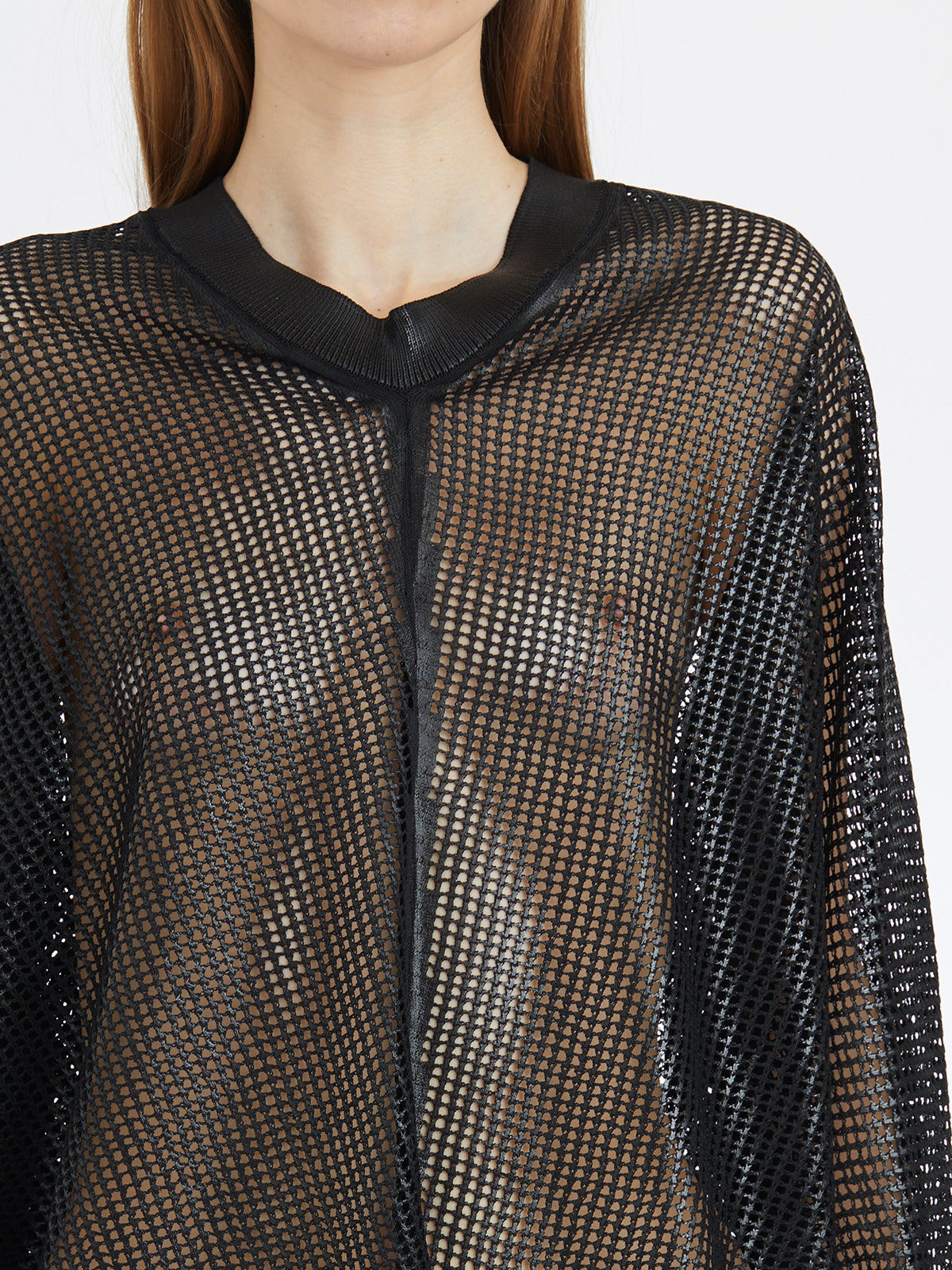 JUNYA WATANABE Oversized Mesh Sweater with Batwing Sleeves - Size S