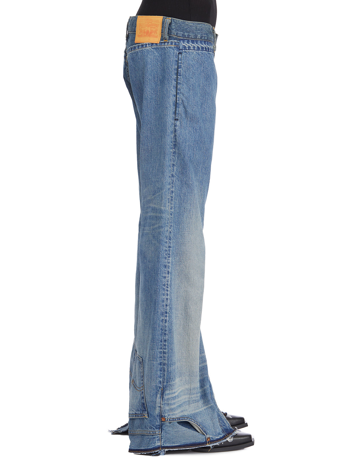 JUNYA WATANABE Reconstructed Flared Denim Pants - Size S