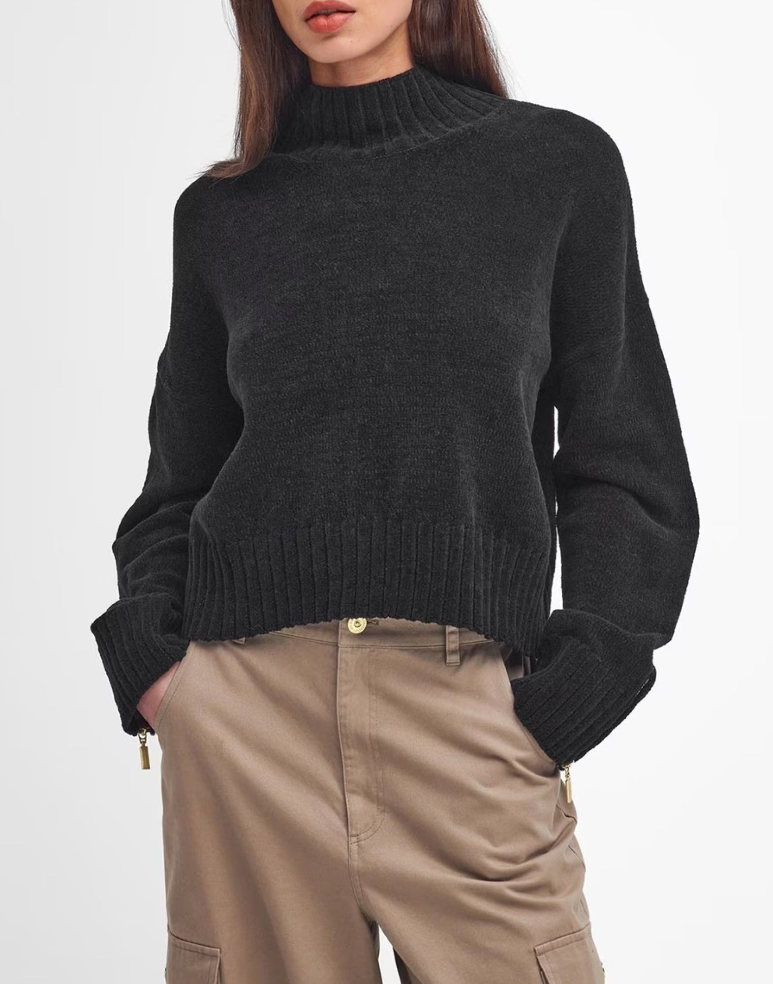 BARBOUR High Neck Knit Sweater for Women