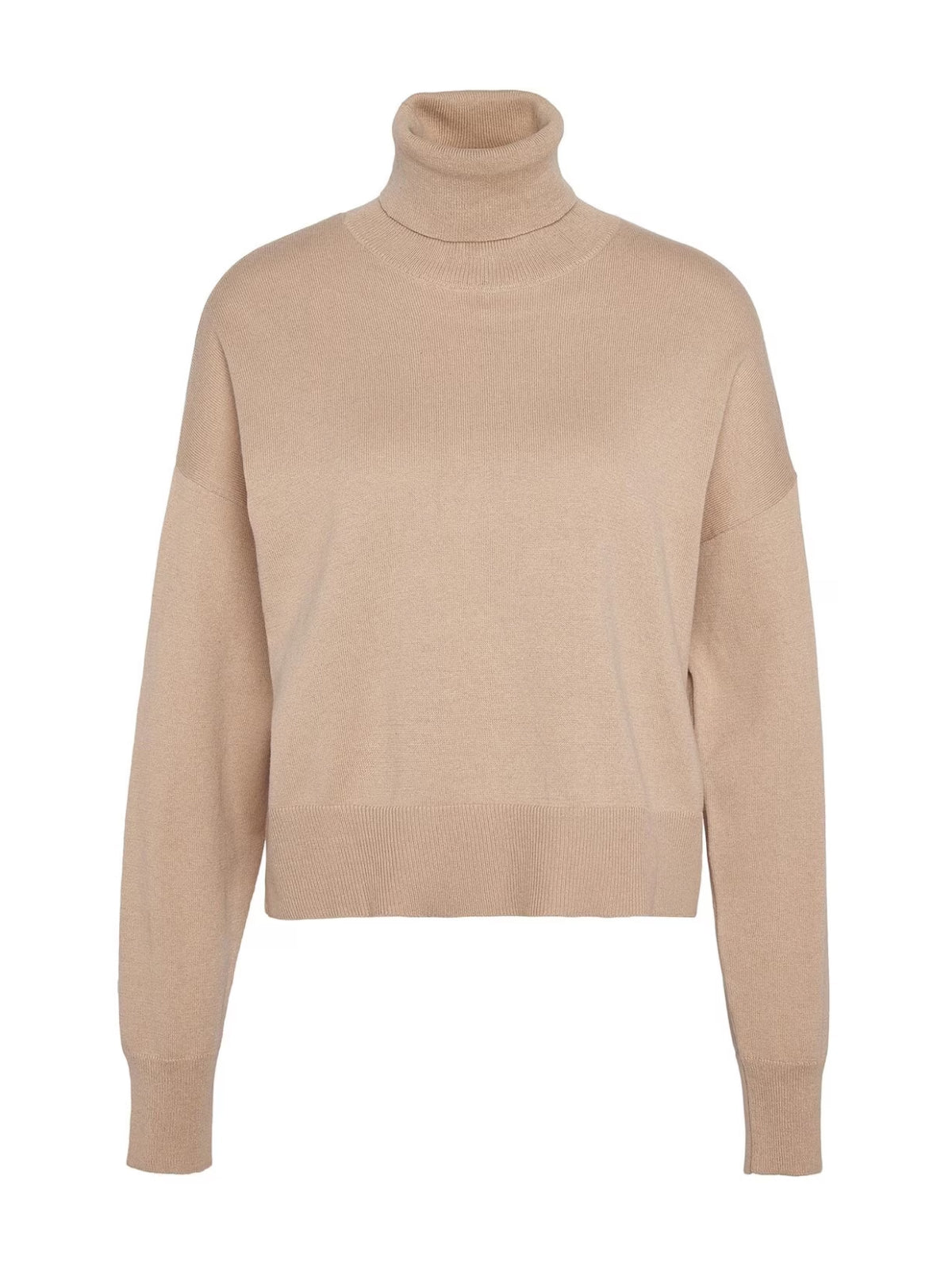 BARBOUR Women's Cotton/Cashmere Rollneck Sweater - Long Sleeve