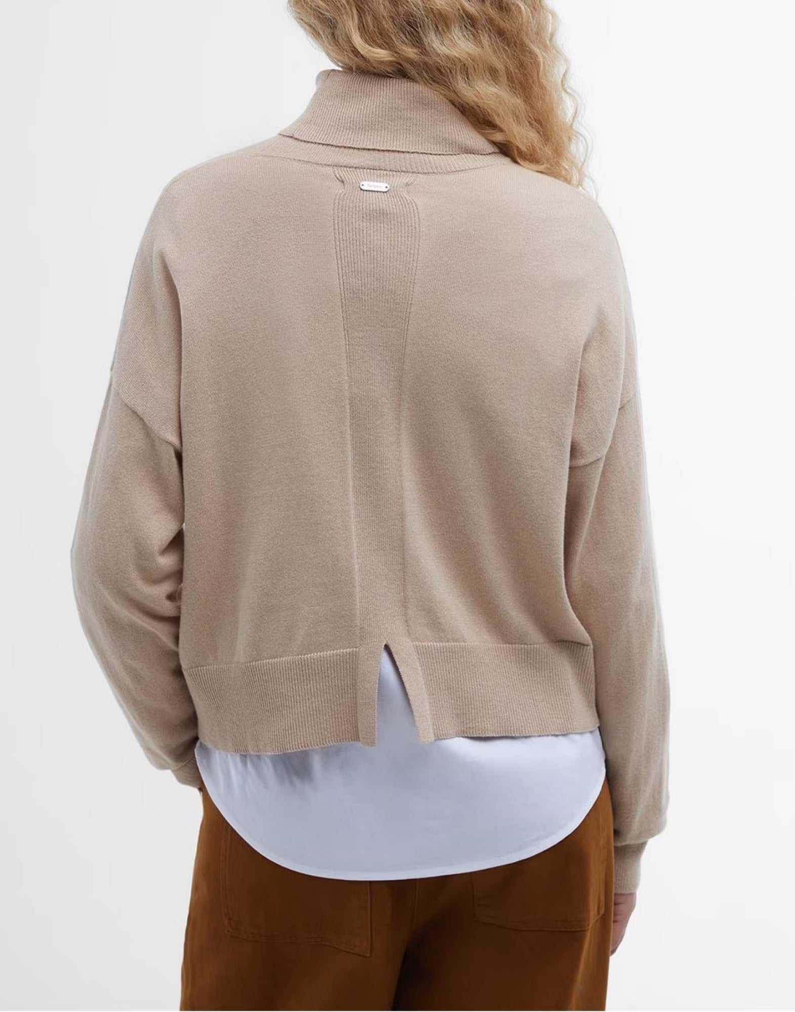 BARBOUR Women's Cotton/Cashmere Rollneck Sweater - Long Sleeve