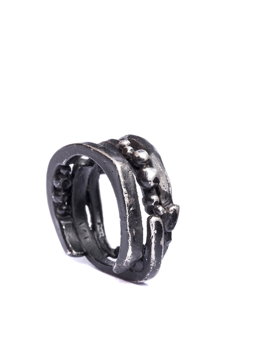 LEON LOUIS Men's Silver Ring - Multiple Sizes Available
