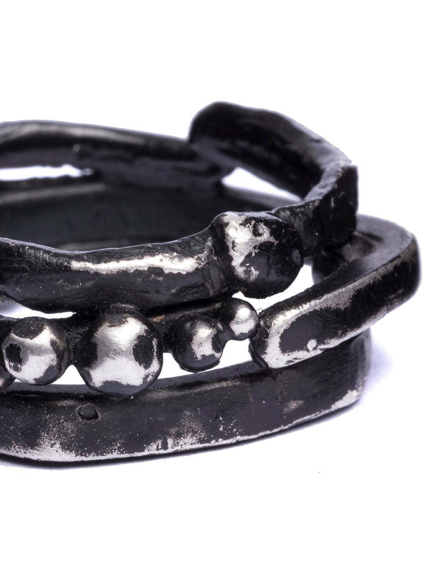 LEON LOUIS Men's Silver Ring - Multiple Sizes Available