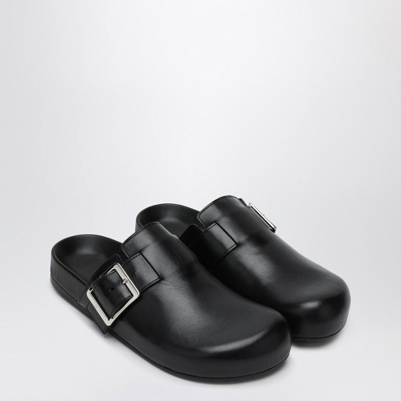 LOEWE Leather Clogs with Buckle Design