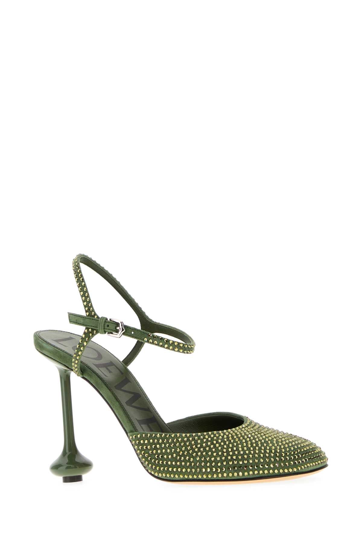 LOEWE Embellishment Suede Toy Pumps 90