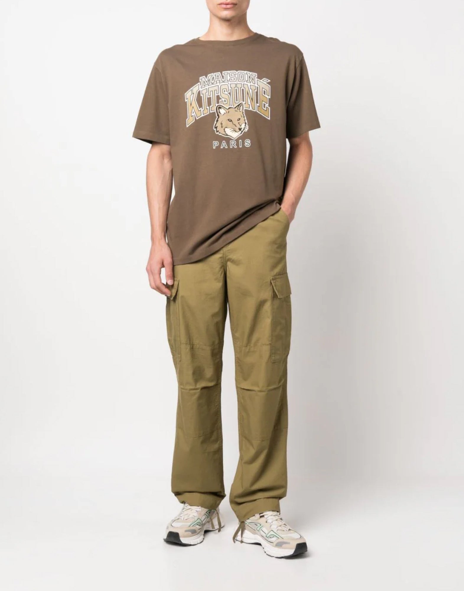 MAISON KITSUNÉ Campus Fox Logo Short Sleeve T-Shirt