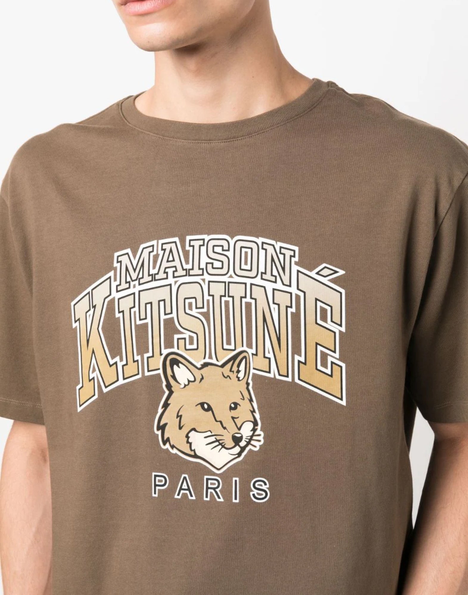MAISON KITSUNÉ Campus Fox Logo Short Sleeve T-Shirt
