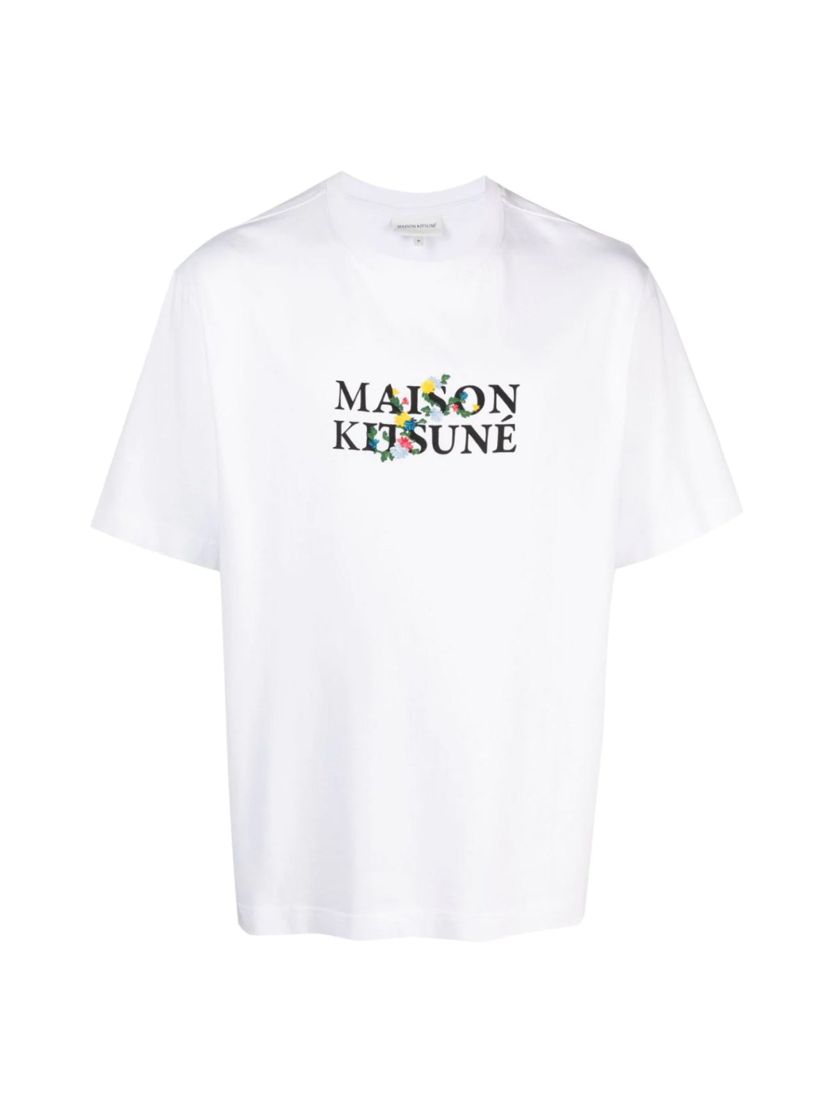MAISON KITSUNÉ Floral Print Logo T-Shirt - Short Sleeve