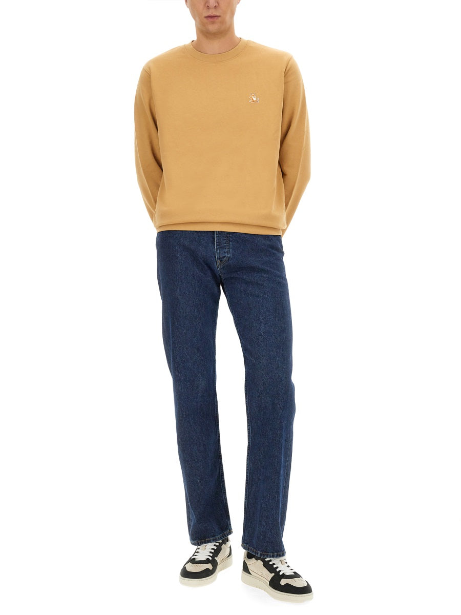 MAISON KITSUNÉ Logo Patch Sweatshirt for Men - Size 50