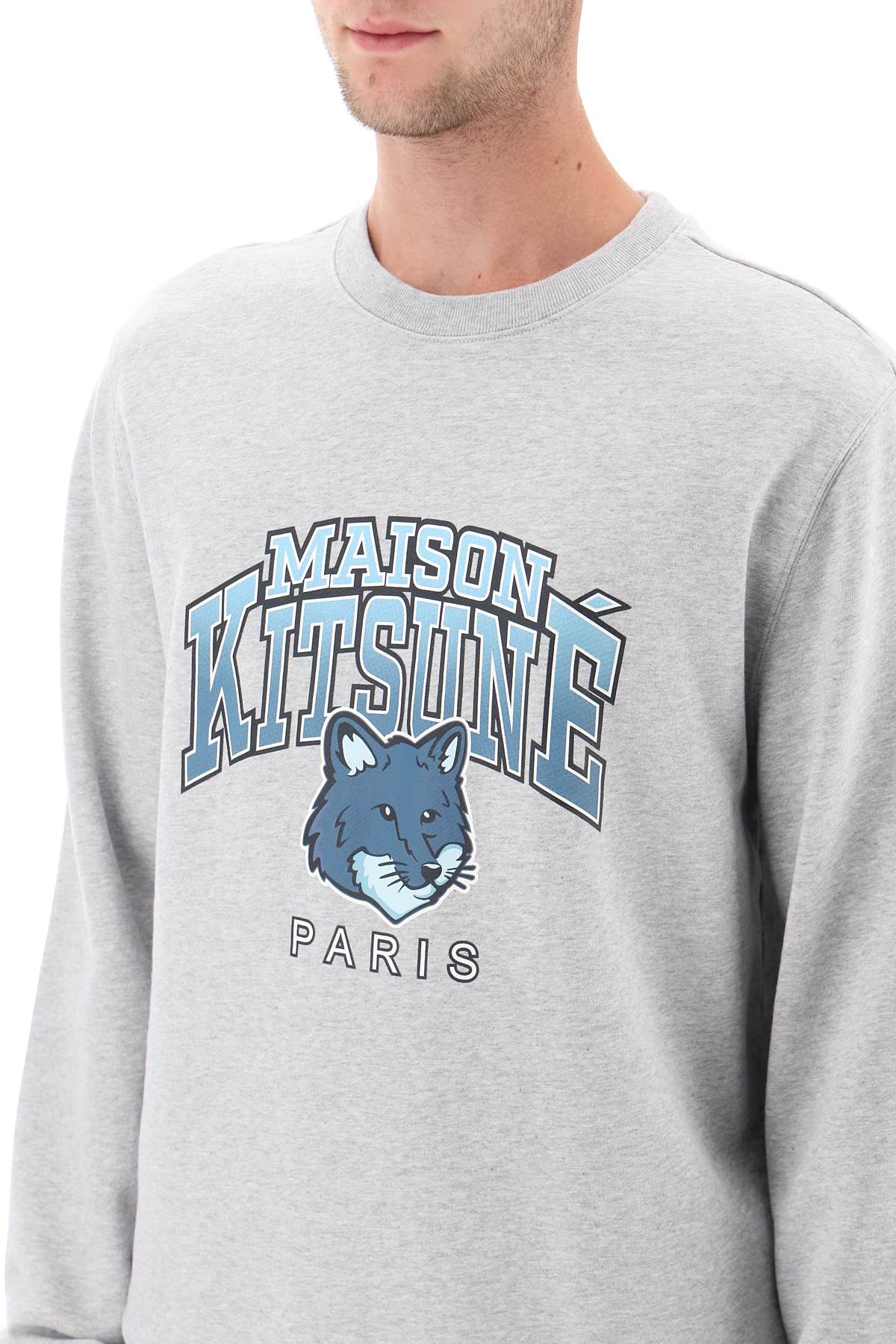 MAISON KITSUNÉ Campus Fox Printed Cotton Sweatshirt - Men’s