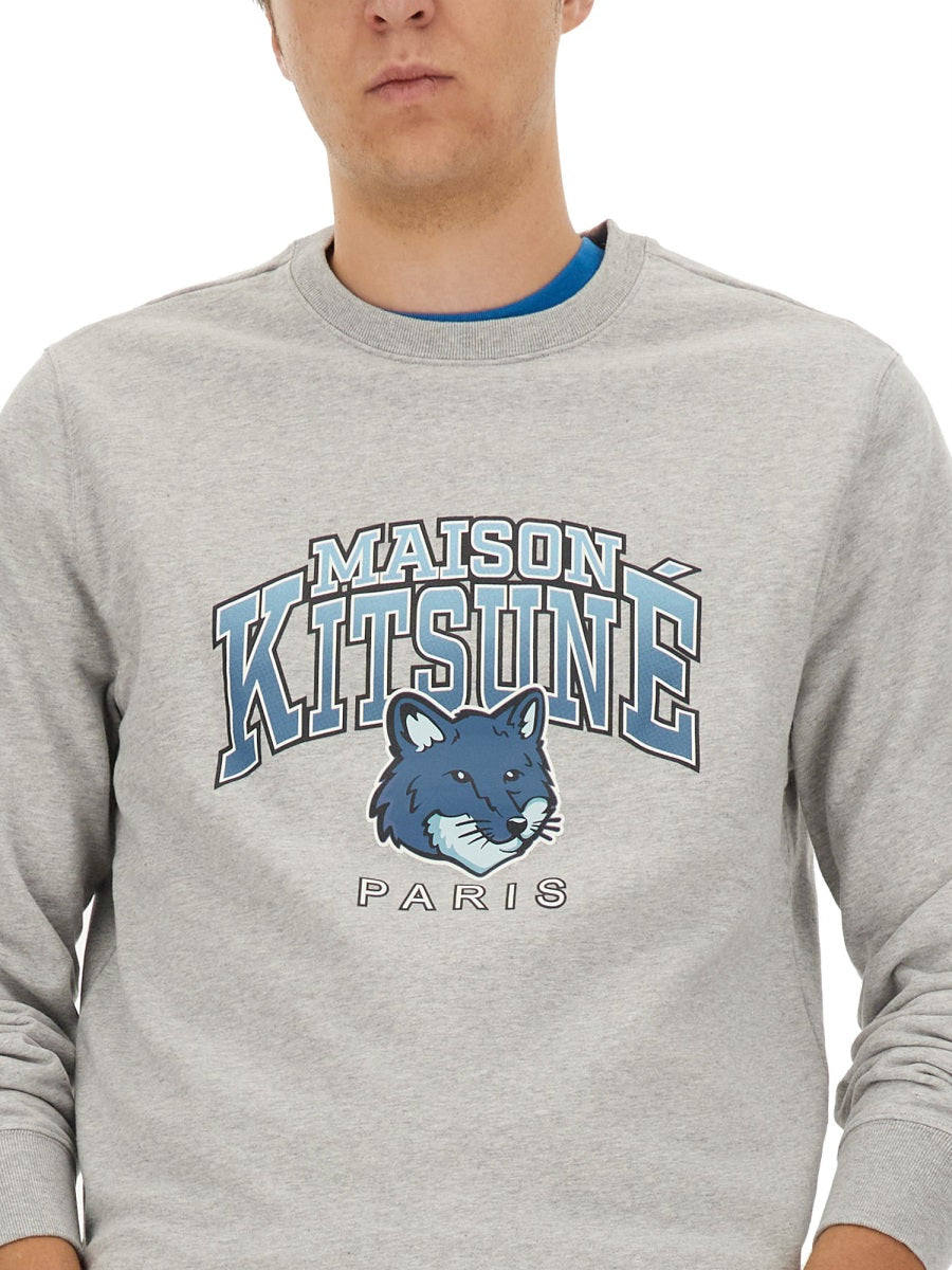 MAISON KITSUNÉ Classic Logo Print Sweatshirt - Regular Fit, Size L