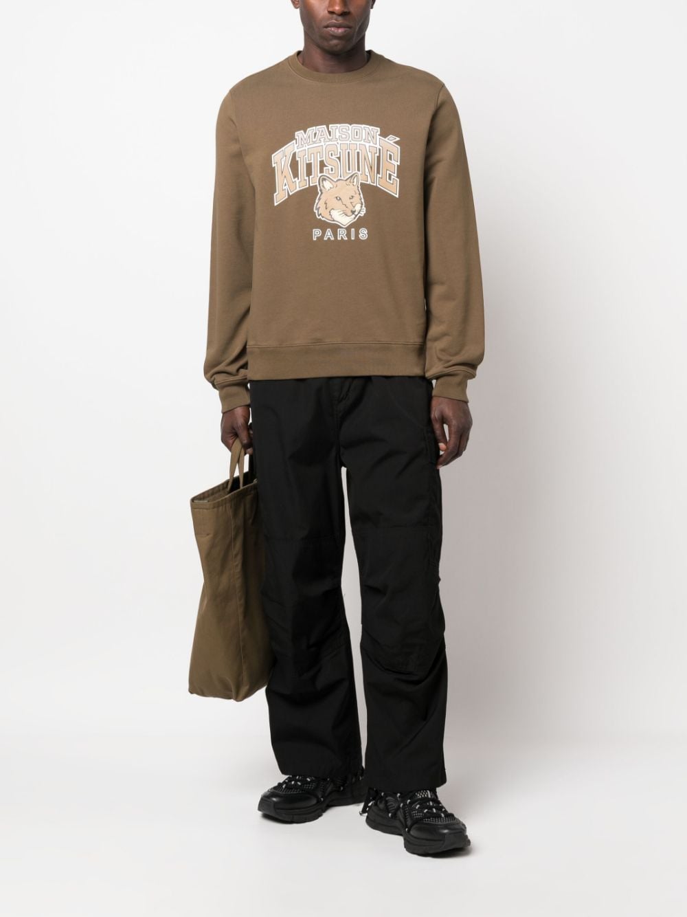 MAISON KITSUNÉ Campus Fox Printed Cotton Sweatshirt - Men’s