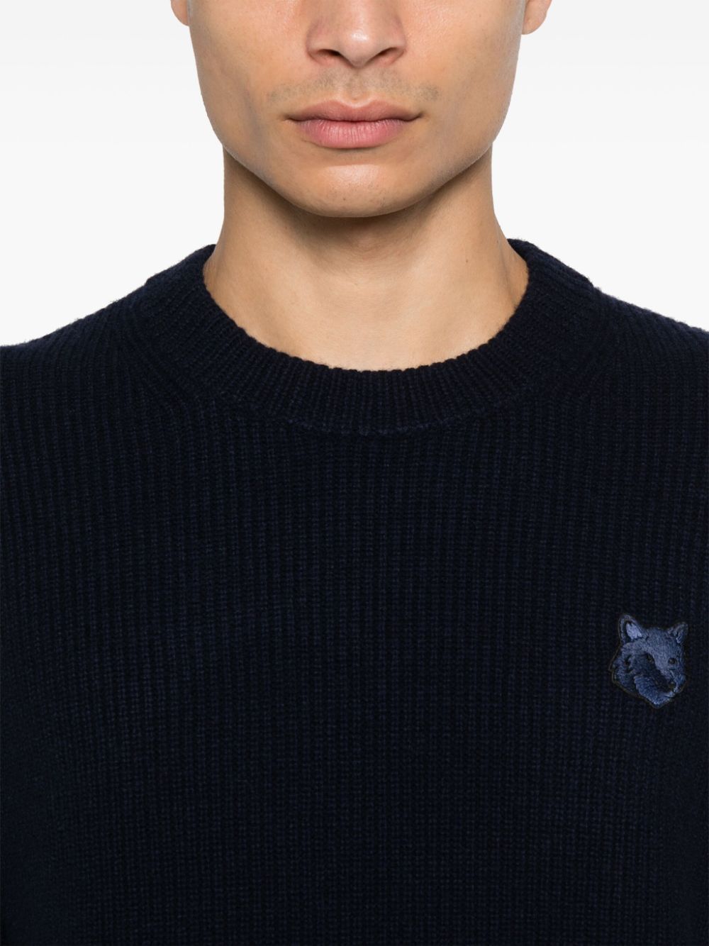 MAISON KITSUNÉ Bold Fox Head Patch Comfort Ribbed Jumper