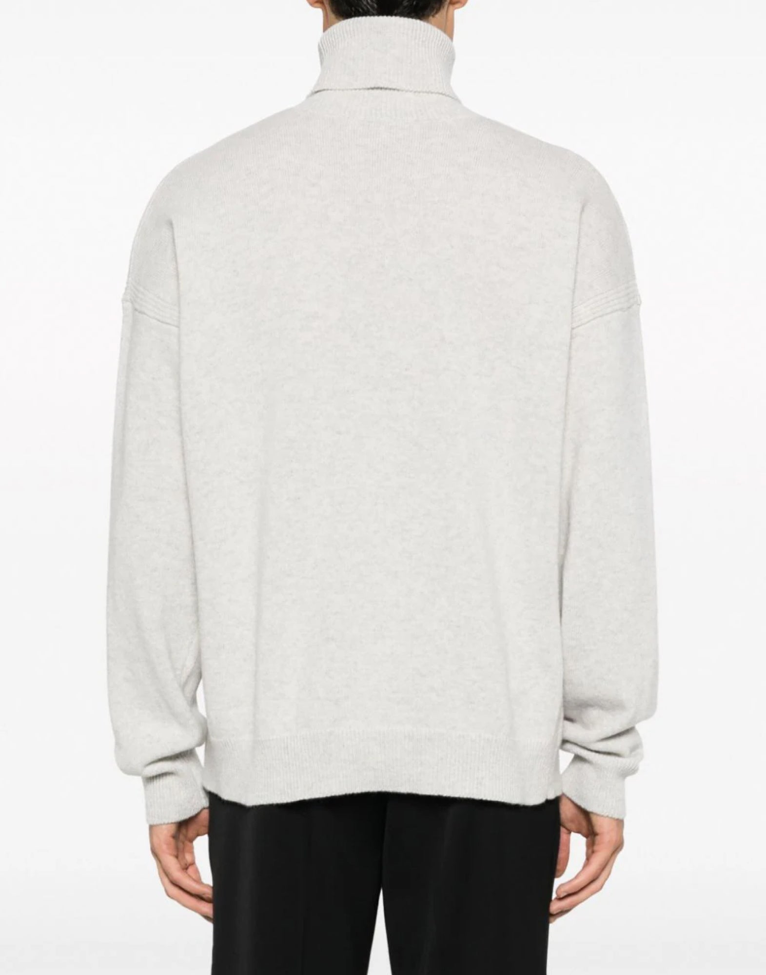 MAISON KITSUNÉ Fox Head Intarsia Logo Turtleneck Sweater - Men's